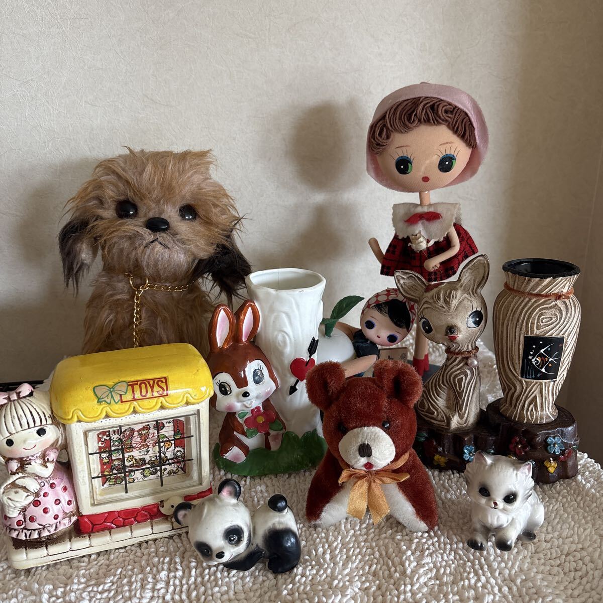 昭和レトロ ぬいぐるみ 置物 人形
