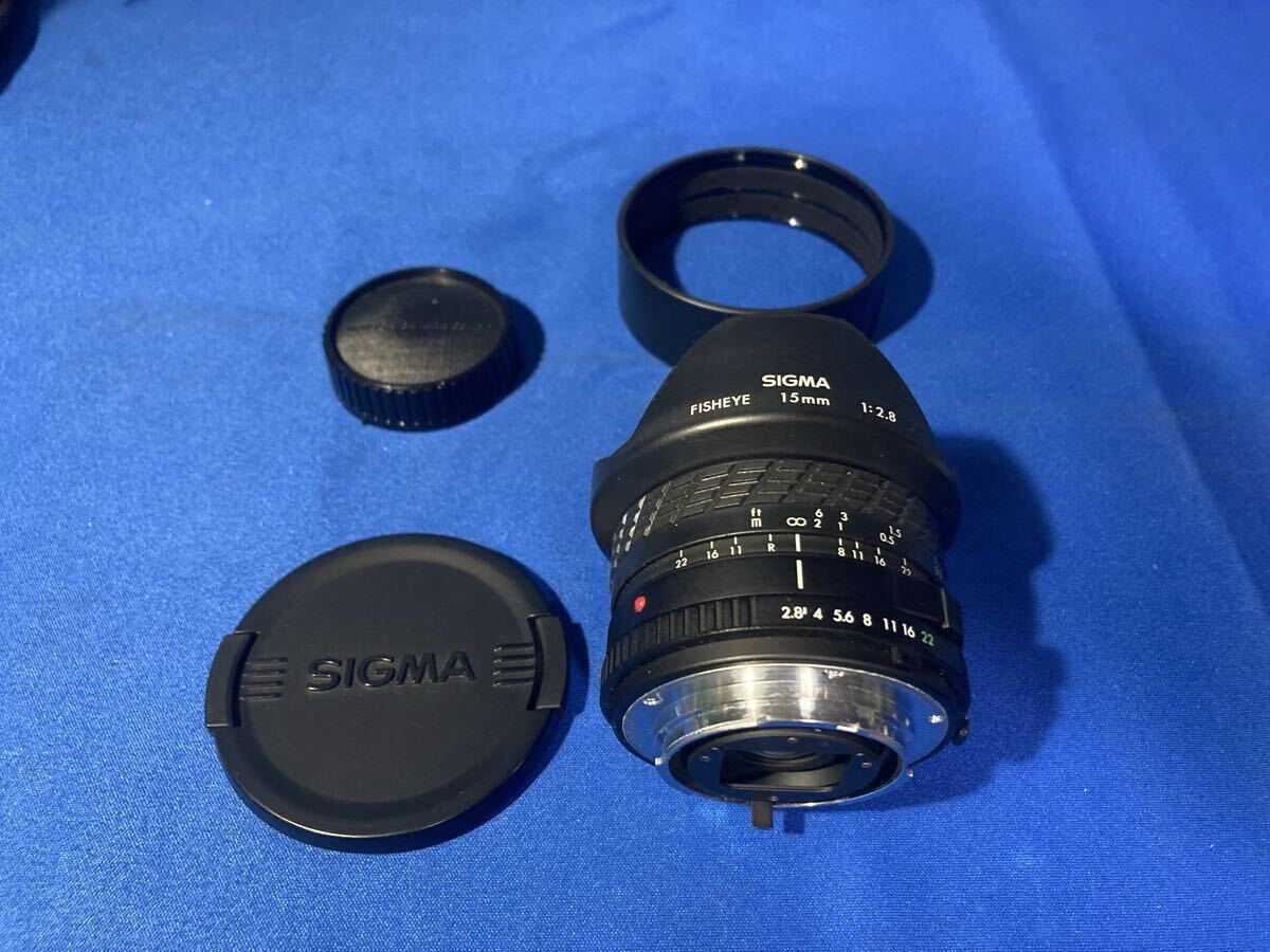 ミノルタ　MDマウント　シグマ　魚眼レンズ（フィッシュアイ）15mm レンズ少し汚れ有り（カメラ） レンズ）