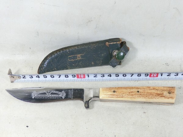 Λナイフ　Hubertus Waidmann’s Helfer　シースナイフ　鹿角　キャンプ　アウトドア　ブッシュクラフト　ヒューバーツ　ゾーリンゲン