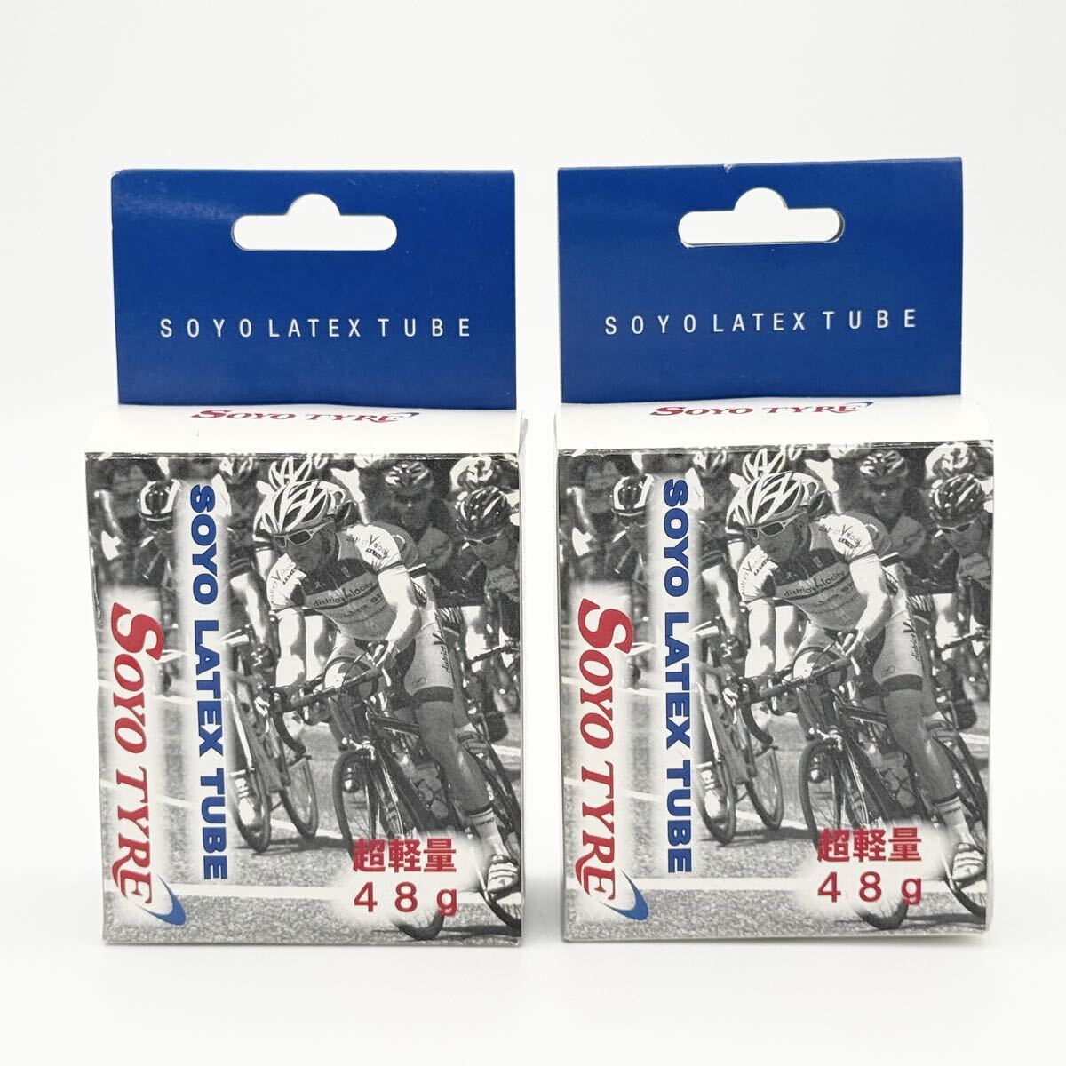 【未使用】SOYO TYRE LATEX TUBE ソーヨー ラテックスチューブ 2個セット 超軽量48g 適応サイズWO700×23~25C 仏式セパレートタイプ 現状品