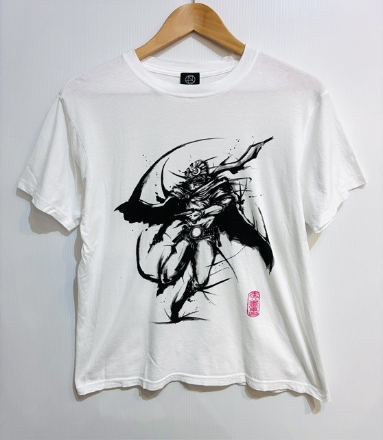 COLLAB JAPAN コラボジャパン 日本製 川内康範 月光仮面 武人画師 こうじょう雅之 半袖 Tシャツ Mサイズ テレビヒーロー