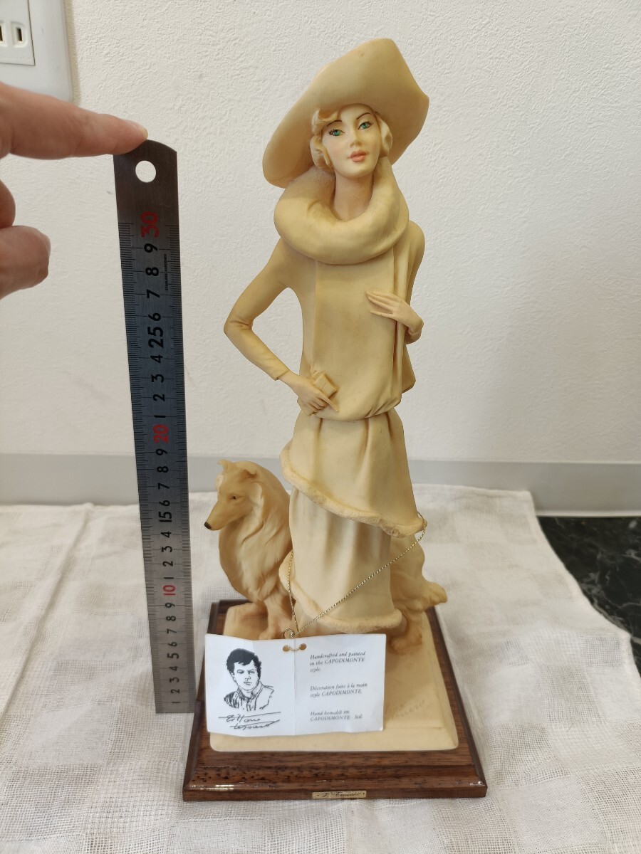VITTORIO TESSARO イタリア製 カポディモンテ 樹脂製 オブジェ フィギュリン 彫像 ヴィットリオ　テッサーロ 西洋オブジェ アンティーク
