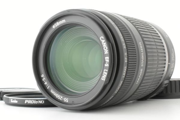 【美品】Canon EF-S 55-250mm f/4-5.6 IS Telephoto Zoom Lens キャノン レンズ EF-TN-JP2446