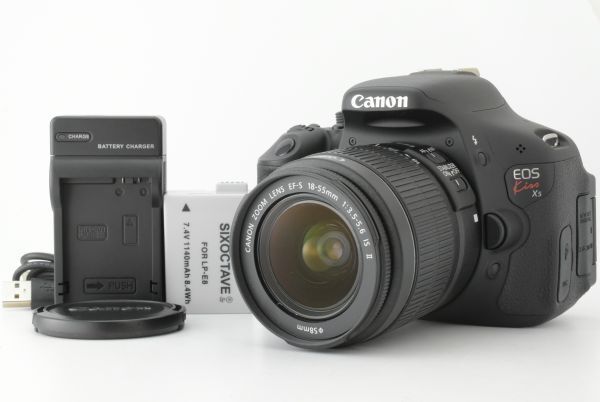 【美品】シャッターカウント 3429回 Canon EOS Kiss X5 EF-S 18-55mm IS II Lens キャノン デジタル一眼レフカメラ EF-TN-JP2494