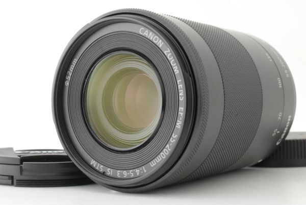 【美品】Canon ZOOM LENS EF-M 55-200mm F4.5-6.3 IS STM Graphite キャノン ズームレンズ グラファイト EF-TN-JP2523