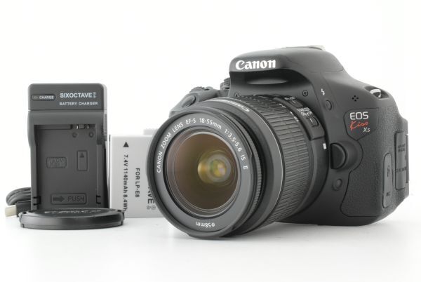 【美品】シャッターカウント 6145回 Canon EOS Kiss X5 EF-S 18-55mm IS II Lens キャノン デジタル一眼レフカメラ EF-TN-JP2555