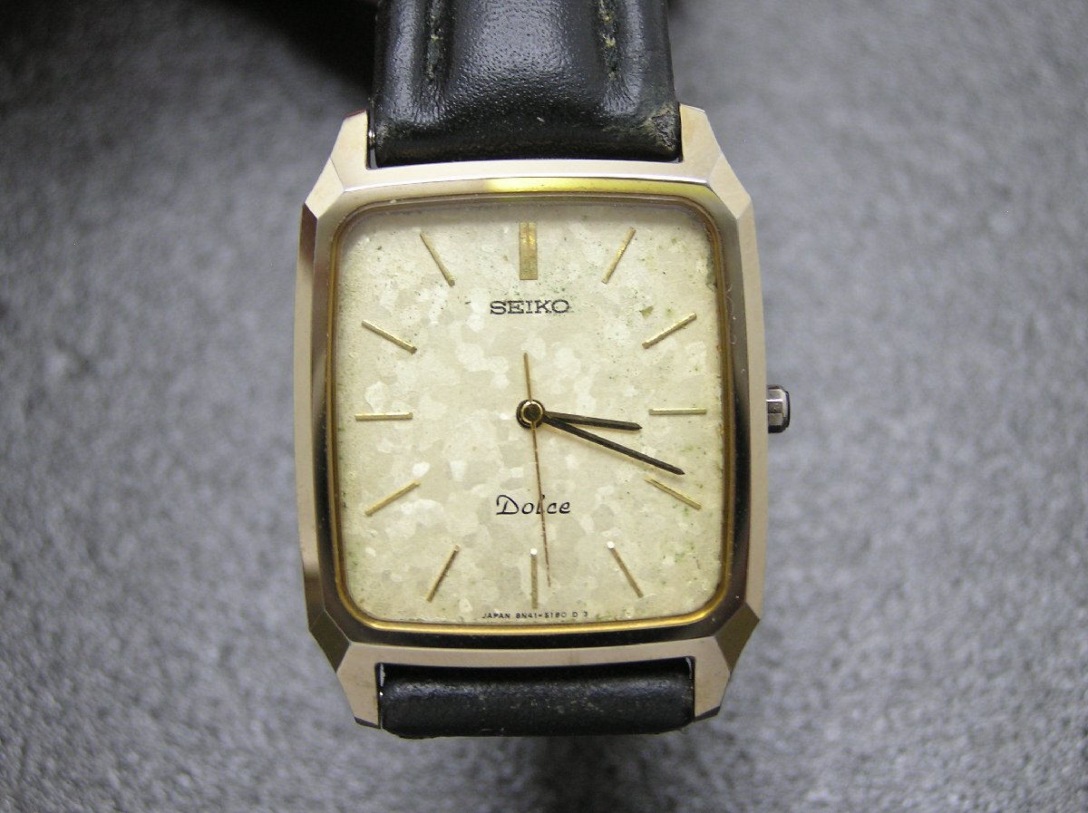 1円★ハローカメラ★ 2226 SEIKO セイコー ドルチェ Dolce メンズ クォーツ 腕時計 ジャンク扱い 要修理 8N41-5180