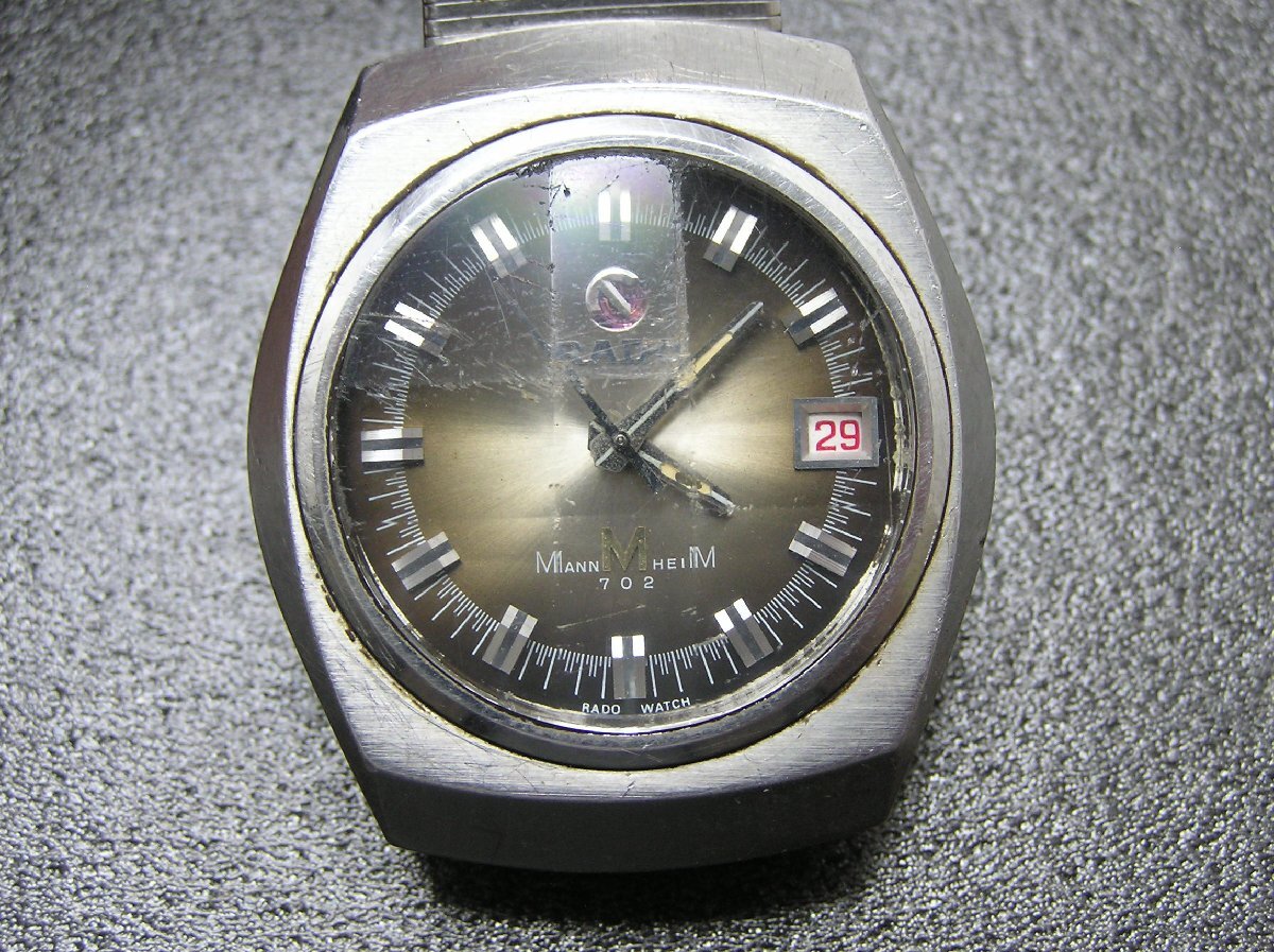 ★ハローカメラ★ 1895 ラドー Rado Mannheim 702 自動巻き Automatic メンズ 腕時計 動作品 1円スタート