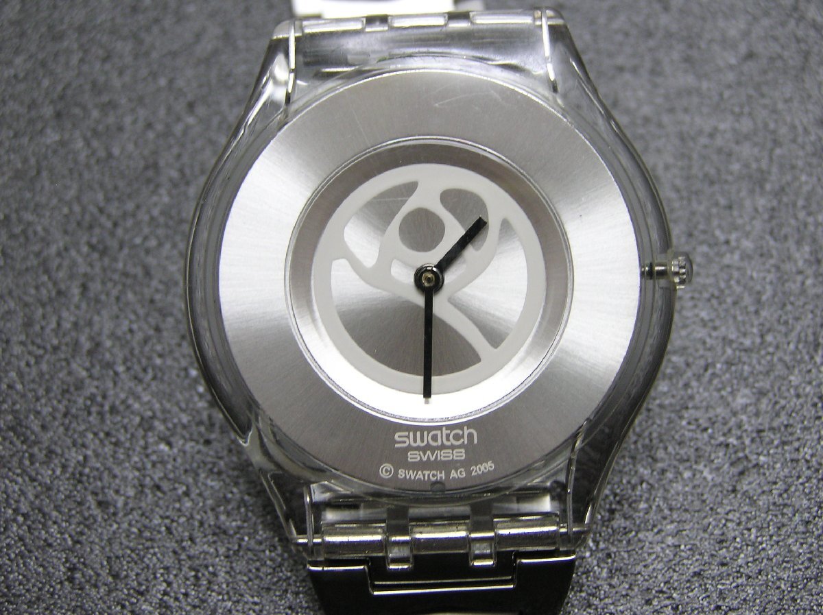 ★ハローカメラ★ 2238 1円スタート スウォッチ swatch 薄型 メンズ クォーツ 腕時計 ジャンク扱い 要修理 AG 2005 生活防水