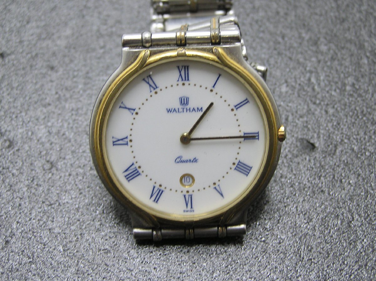 ★ハローカメラ★1円スタート 2258 WALTHAM ウォルサム 腕時計 SWISS メンズ ジャンク クォーツ