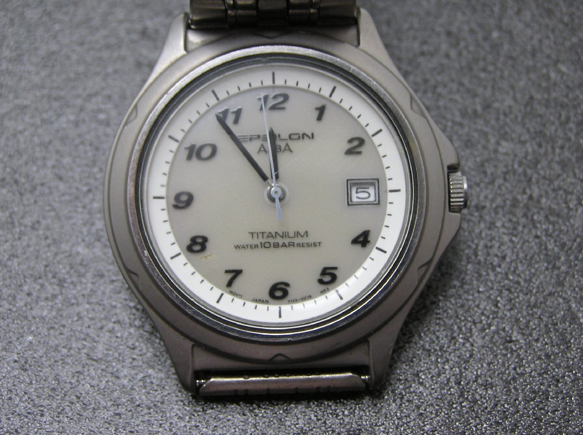 ★ハローカメラ★ 2265 SEIKO セイコー ALBA EPSILON イプシロン TITANIUM 10BAR 腕時計 動作品 V145-0D78 1円スタート