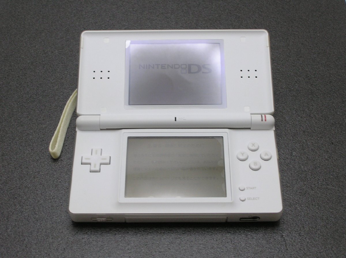 1円スタート★ハローカメラ★ 2264 Nintendo DS Lite ホワイト 動作品 本体のみ 現状 タッチペン付き 任天堂 液晶に難有