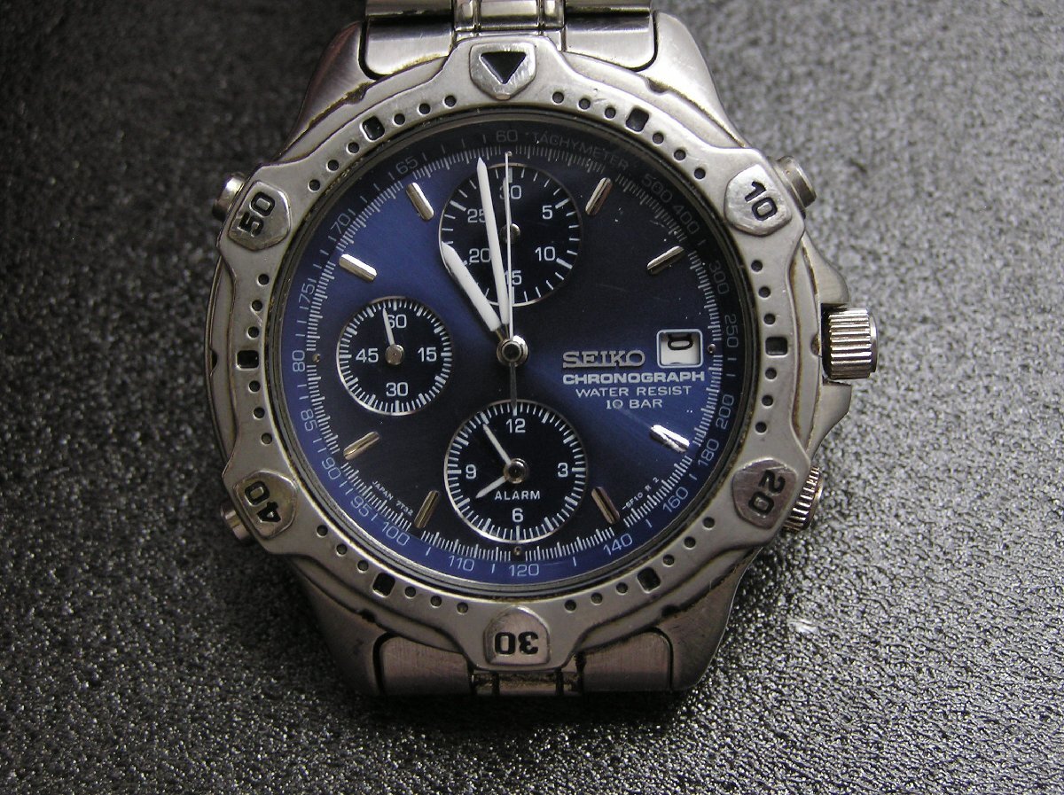 ★ハローカメラ★1円スタート 2267 SEIKO セイコー クロノグラフ 腕時計 7T32-6F10 10BSR メンズ ジャンク扱い 要修理