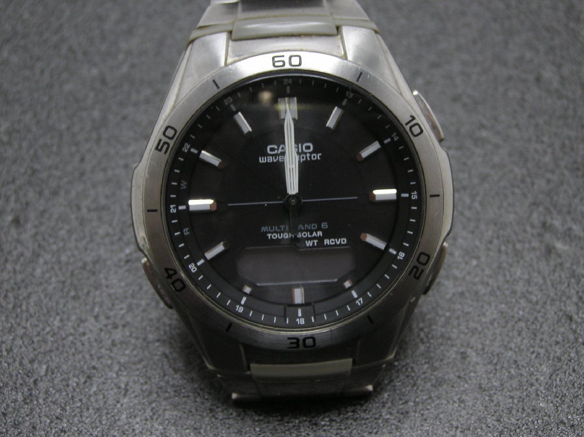 1円★ハローカメラ★ 2271 CASIO ウェーブセプター WAVECEPTER WVA-M640 デジタル 10BAR 腕時計 タフソーラー 動作未確認 ジャンク