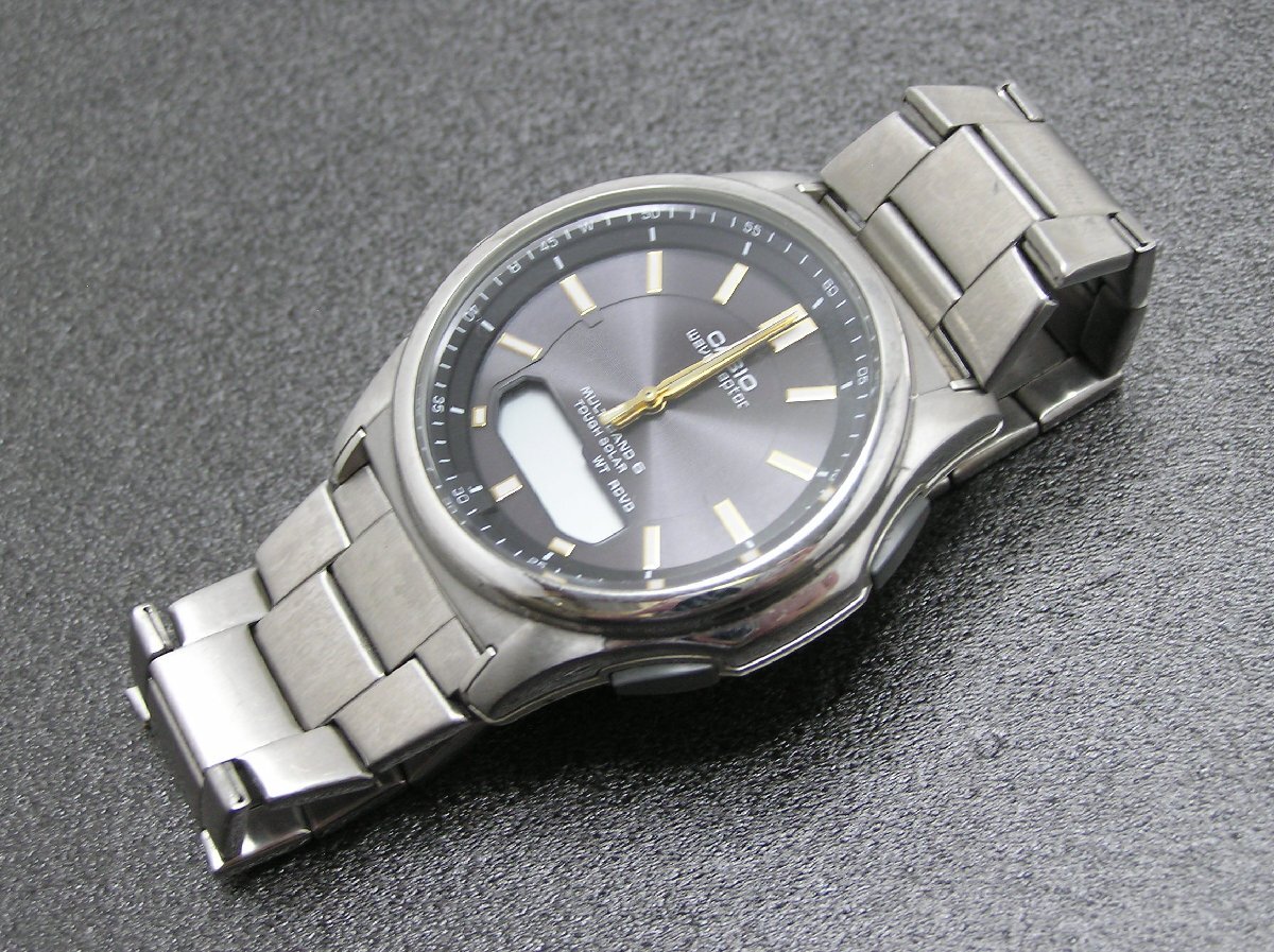 1円★ハローカメラ★ 2279 CASIO ウェーブセプター WAVECEPTER WVA-M630 デジタル 5BAR 腕時計 タフソーラー ジャンク 要修理