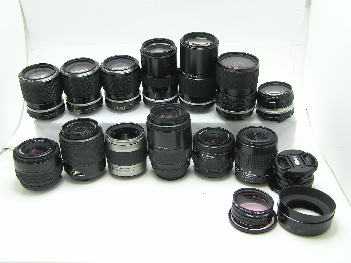 ★ハローカメラ 2282 ニコン Nikon AF NIKKOR 35-105mm：3.5-4.5 他 AF・MFレンズ 13本 動作未確認 ジャンク 現状 1円スタート 即決有り