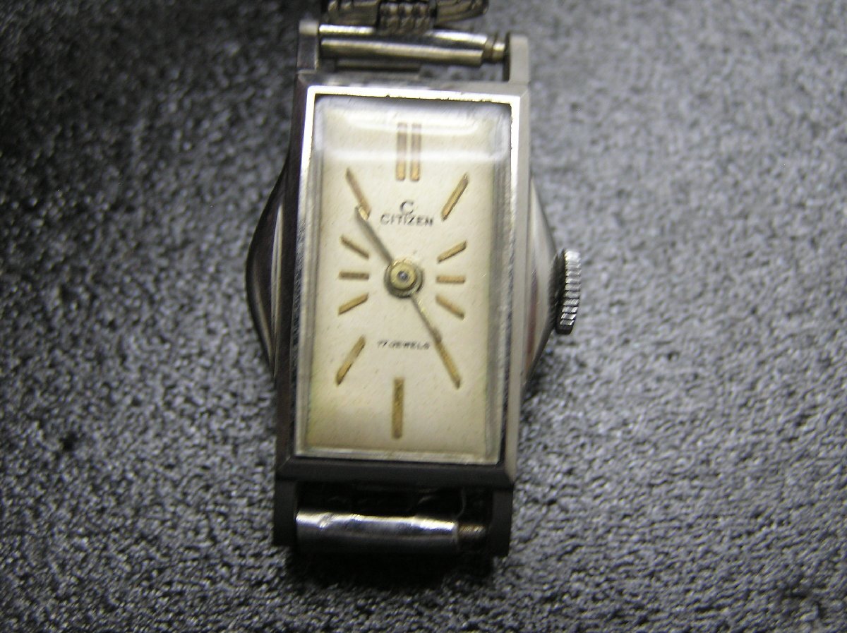 ★ハローカメラ★1円スタート 2283 CITIZEN シチズン 手巻き レディース 腕時計 17JEWELS SUNPLATINUM ジャンク 要修理