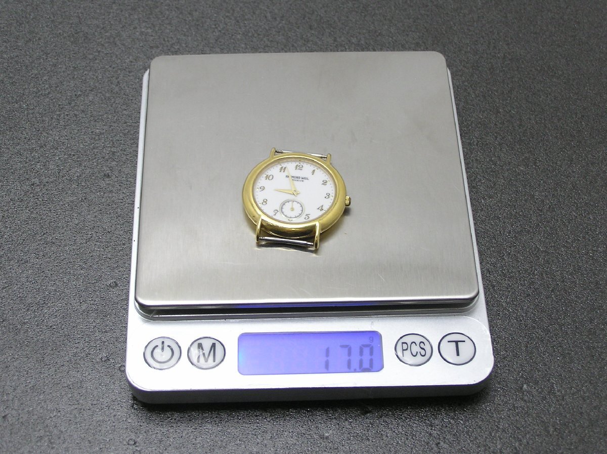★ハローカメラ★ 2284 RAYMOND WEIL GENEVE レイモンド ウィル 腕時計 ジャンク 18K GOLD ELECTRO PLATED メンズ 1円スタート