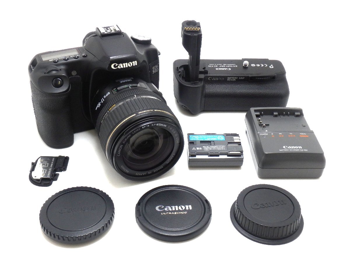 1円★ハローカメラ★ 2130 キャノン Canon EOS 50D EF-S17-85 IS U レンズキット BG-E2N付 約1510万画素 動作品 現状 即決あり