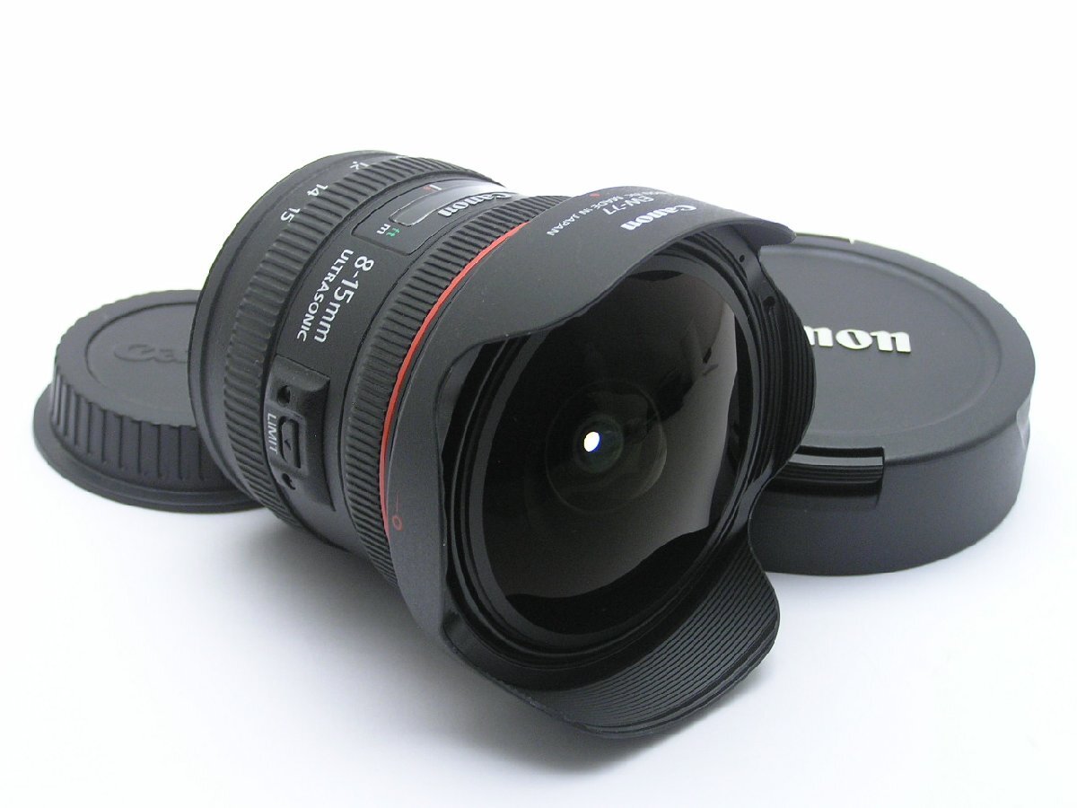★1円★ハローカメラ★2168 キャノン CANON FISHEYE ZOOM LENS EF 8-15mm 1:4 L USM No.7900000853 フード付 動作品 現状【外観は美品】