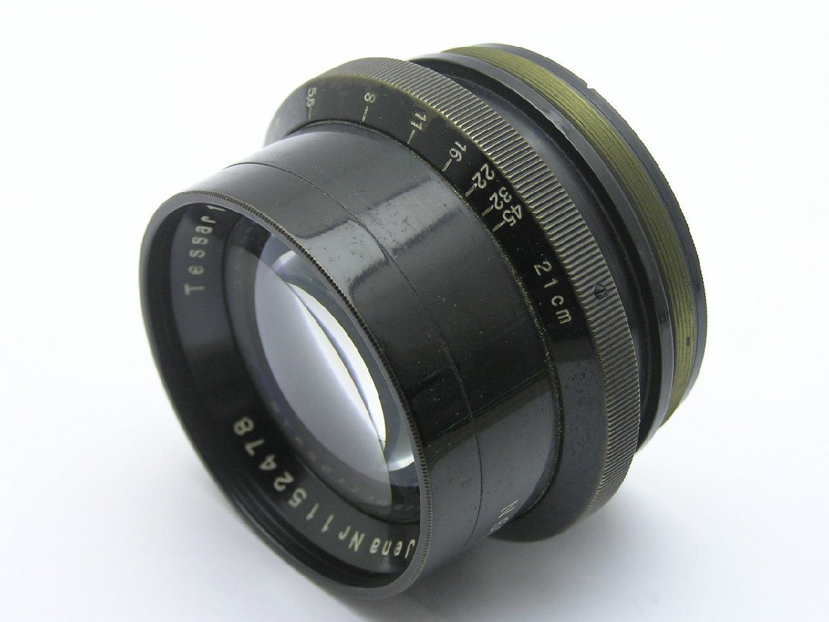 1円★ハローカメラ★2206 大判レンズ Carl Zeiss Jena Nr 1152478 Tessar 1:4.5 f-21cm 【レンズ：要清掃】動作品ジャンク 即決有り