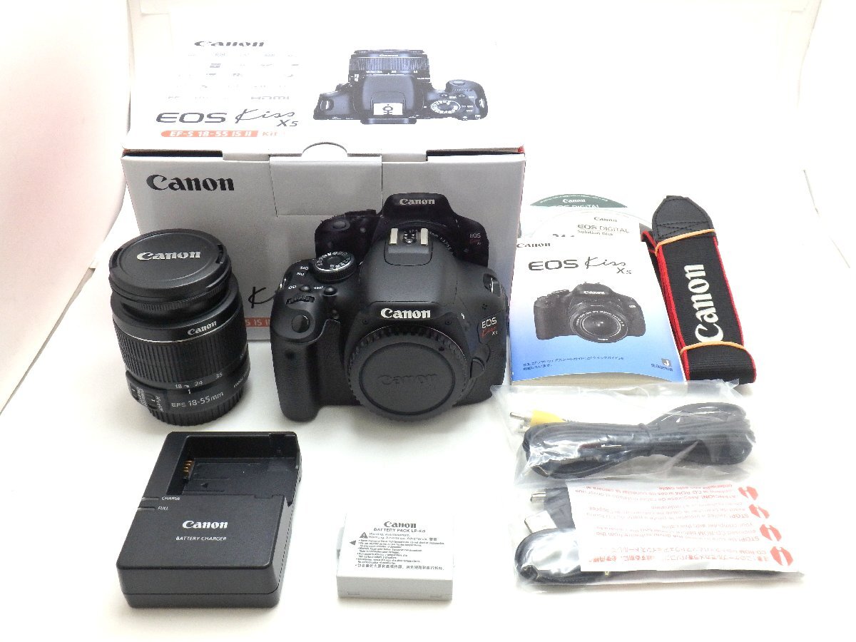 ★1円★ハローカメラ★ 2134 キャノン Canon EOS Kiss X5 EF-S18-55mm F3.5-5.6 IS II 約1800万画素 付属品あり 難あり動作品 即決あり