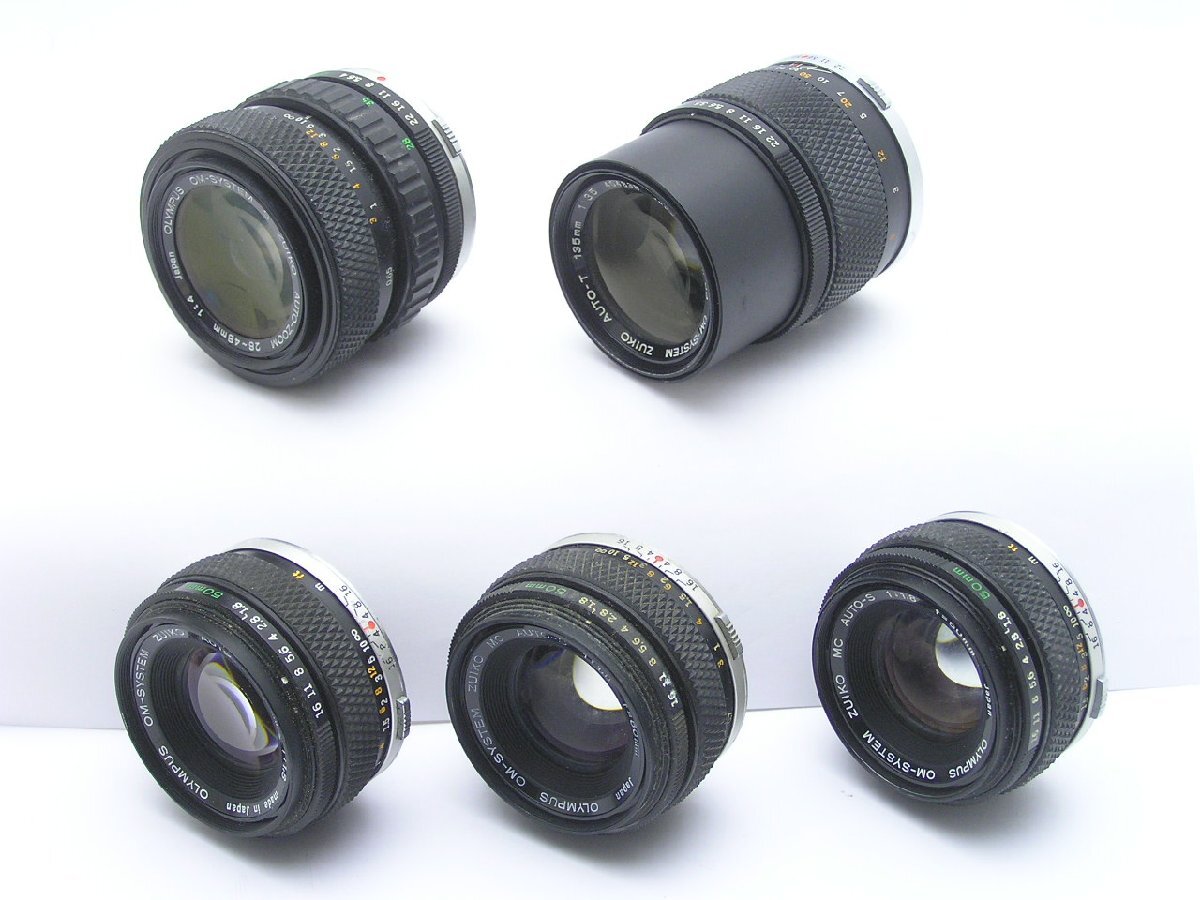1円スタート★ハローカメラ★2301 オリンパス OLYMPUS ZUIKO AUTO-S 50mm 1:1.8 3本含む 計5本 動作未確認ジャンク 即決あり