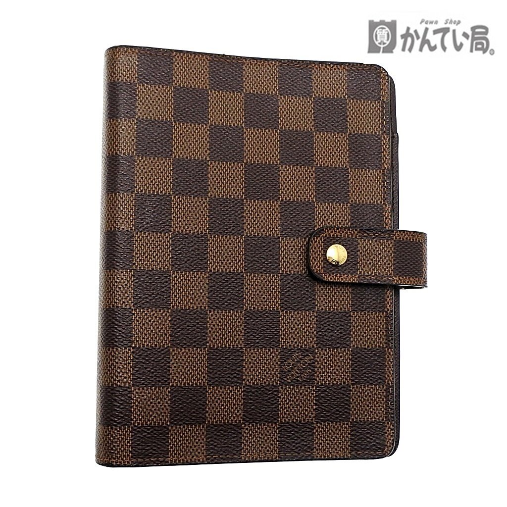 LOUIS VUITTON ルイヴィトン アジェンダ MM R20240 RA2158 ブラウン ダミエ 手帳カバー 6穴式 スケジュール帳 スナップボタン開閉式