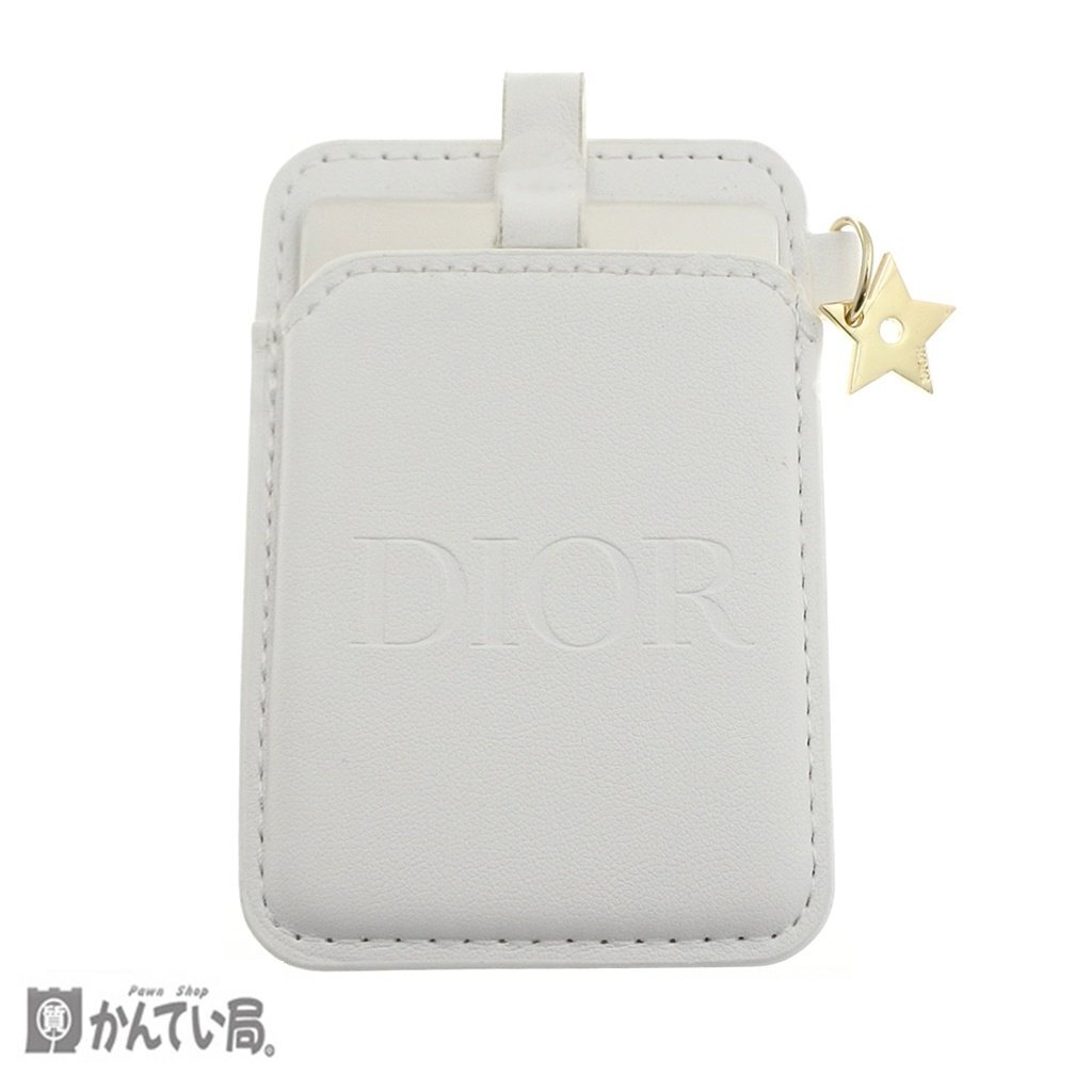 未使用 保管品 Christian Dior クリスチャンディオール フォンミラー スマホミラー 鏡 ホワイト 白 ノベルティ 非売品 クリックポスト発送