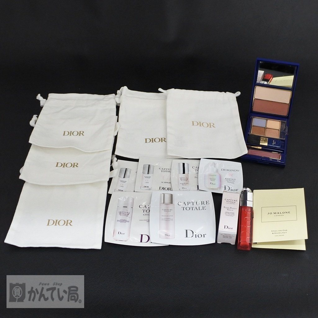 未使用 保管品 Dior ディオール カプチュール スノー サンプル ミニ巾着5枚 メイクパレット リップ マキシマイザー JO MALONE 香水