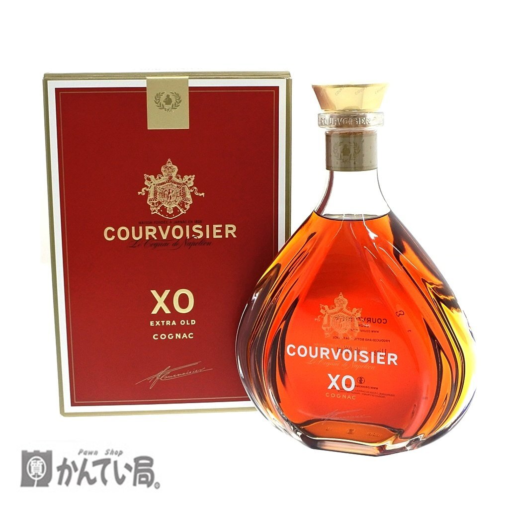 【お酒】 未開栓 クルボアジェ Courvoisier XO コニャックブランデー 洋酒 40％ 1000ml 1liter 箱付き 古酒 COGNAC EXTRA OLD