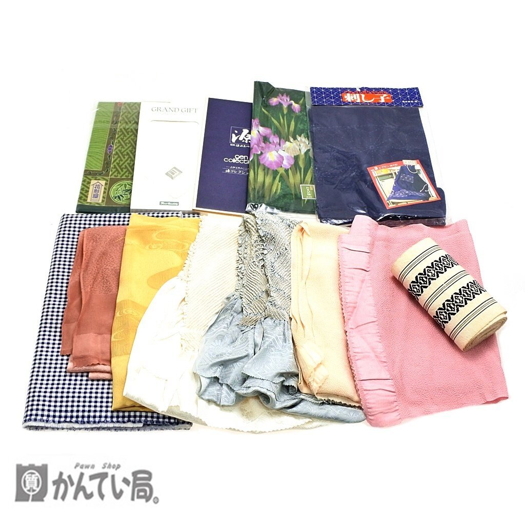 帯揚げ6点 フリル パステルカラー 源コレクション Dunhill 花形屋 わさび染 ハンカチ 布製品 刺し子 エプロンキット 振袖 和装小物 可愛い