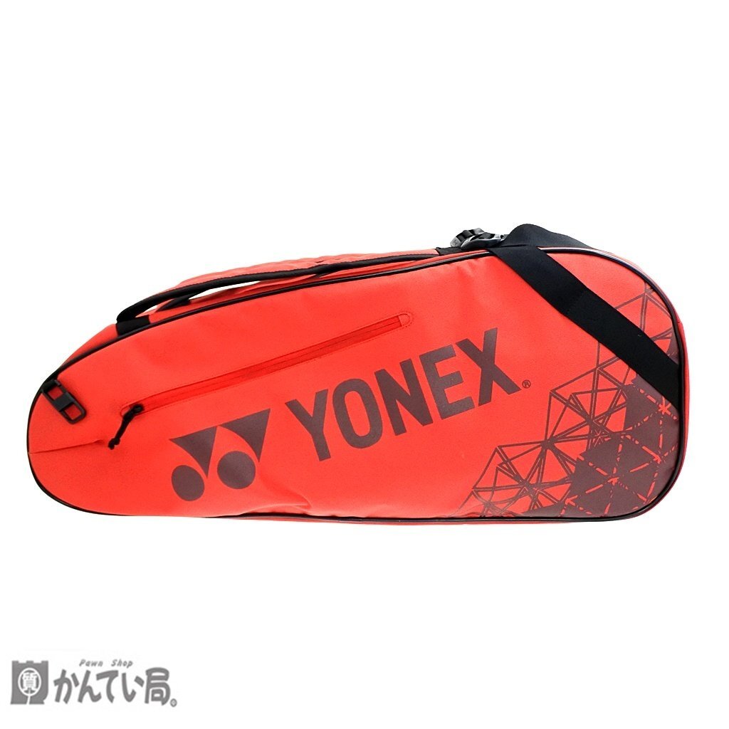 YONEX ヨネックス ラケットバッグ レッド×ブラック ファスナー開閉式 収納力抜群 バトミントン テニス リュックサック スポーツバッグ