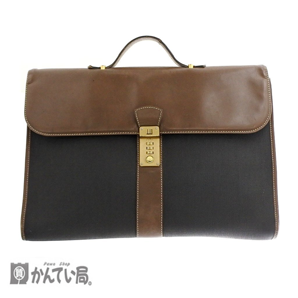 Dunhill ダンヒル レザー メンズ クラッチバッグ ブラック ダイヤル式 レザー 黒 コンパクト シンプル メンズ 紳士 手提げかばん 通勤通学