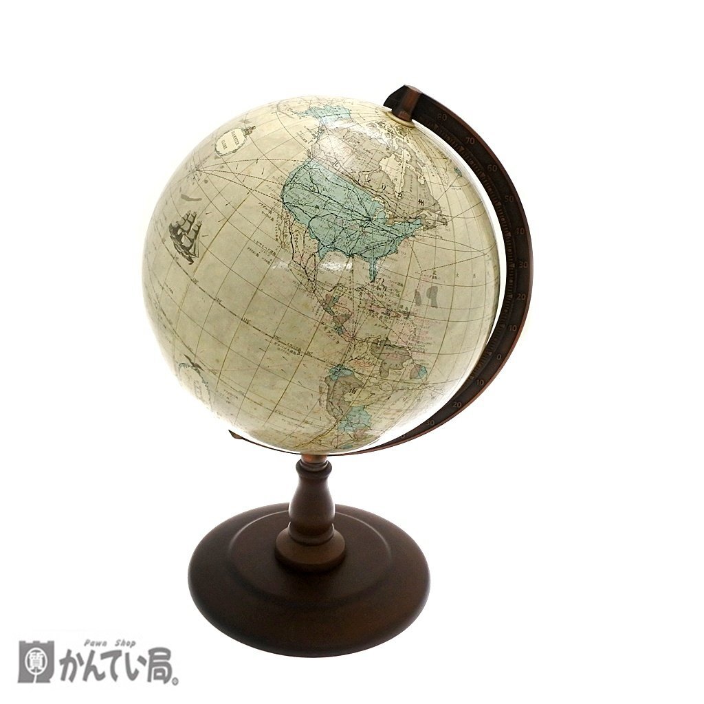 KOKUYO コクヨ 10号 球径26ｃｍ 地球儀 高さ：約43ｃｍ×横幅：約28ｃｍ レトロ アンティーク調 インテリア コレクション 現状販売品