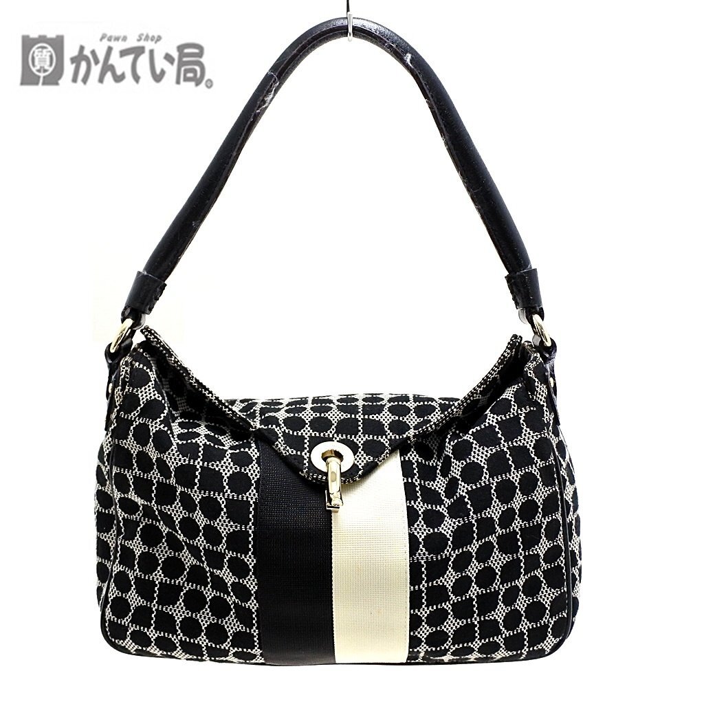 Kate Spade ケイト スペード ワン ショルダー バッグ 肩掛け 鞄 かばん PXRU0380 ホック開閉式 ハンド バッグ 手提げ マチあり モノトーン