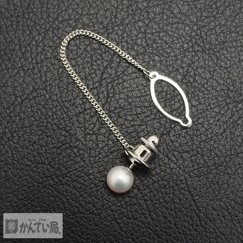 MIKIMOTO ミキモト パール タイタック ピンタック K18 刻印あり パール：約7ｍｍ 真珠 シンプル 上品 アクセサリー クリックポスト発送