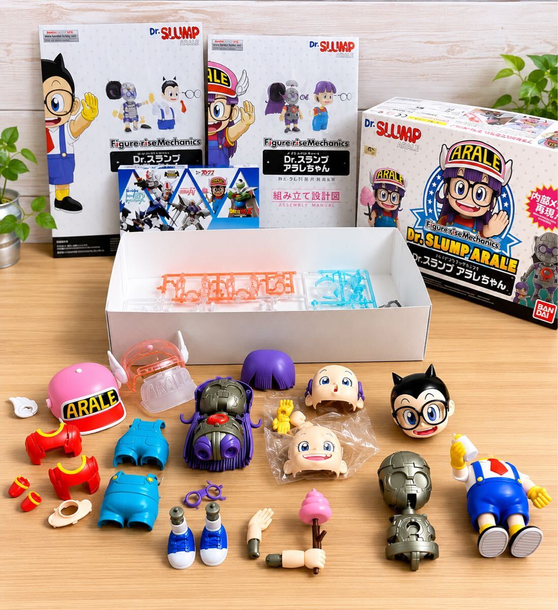 管k378 BANDAI Figure-rise Mechanics Dr.スランプ アラレちゃん オボッチャマン 箱説付 プラモデル