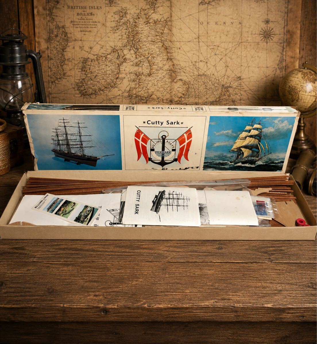 管k374 Billing Boats CUTTY SARK 459M 木製帆船模型 カティサーク 組立途中 未完成 現状品 ジャンク