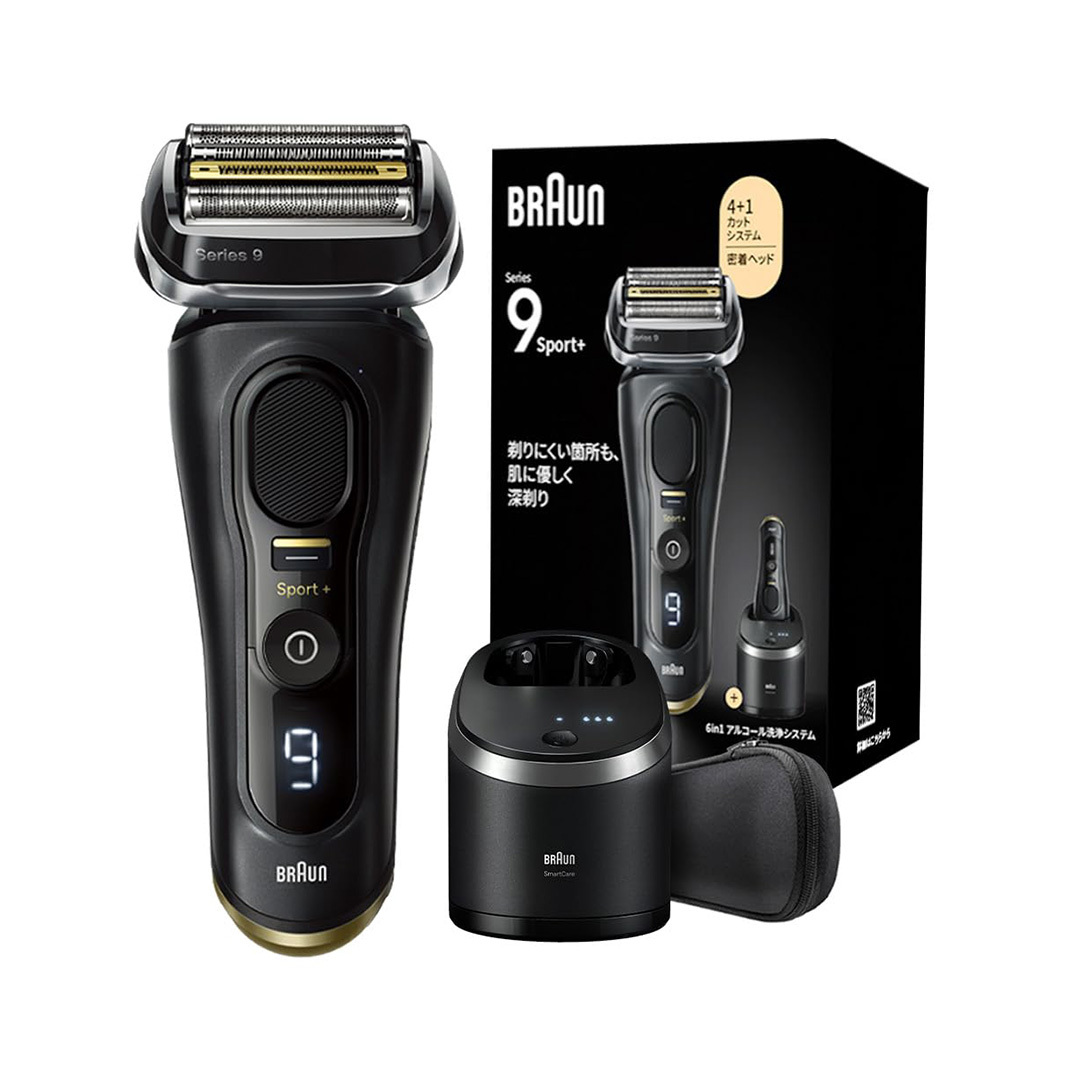 BRAUN ブラウン 電気シェーバー シリーズ9 Sport+ Model 9360cc アルコール洗浄システム付 シェーバーケース付