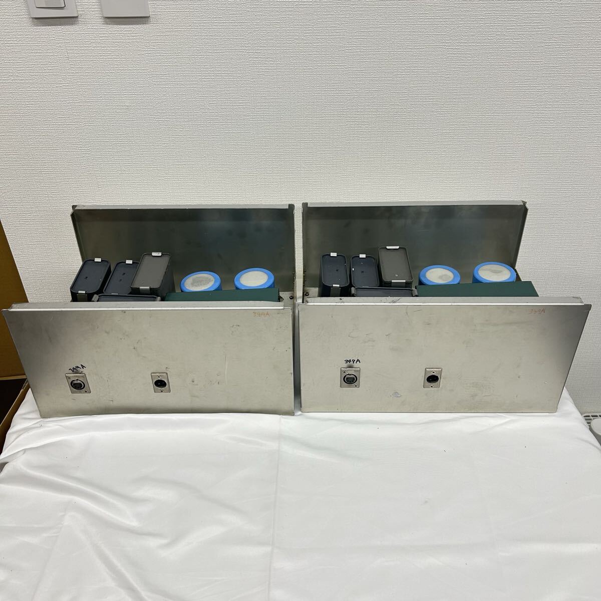 【2台ペア】自作 真空管アンプ / 電源？ MALLORY CGS112T350W3C / SPRAGUE / INDUSTRIAL COND. / GE トランス パーツ取り 部品 現状品