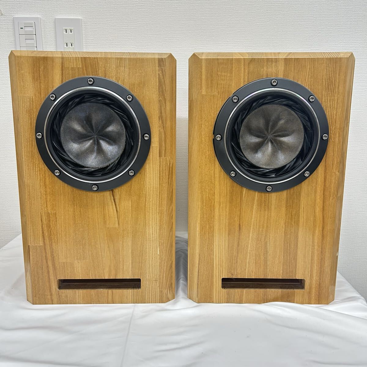 FOSTEX FW168HR 搭載 自作スピーカーペア オヤイデ EXPLORER PCOCC-A 内部配線仕様 フォステクス オーディオ機器 現状品