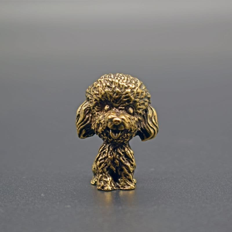 銅 細工 プードル 茶道茶寵 干支犬 装飾品 工芸品 置物