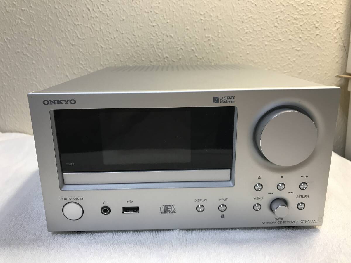 ONKYO オンキヨー ネットワークCDレシーバー CR-N775 シルバー 2017年製 リモコン説明書付