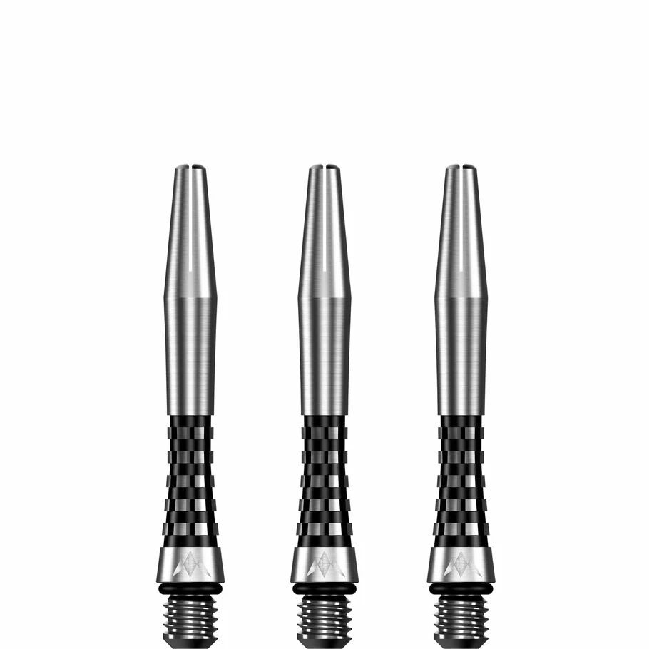 ミッション（Misson Darts） アトム13 アルミニウム シャフト - ナチュラルメタルステム - ブラック　ショート（35ｍｍ）
