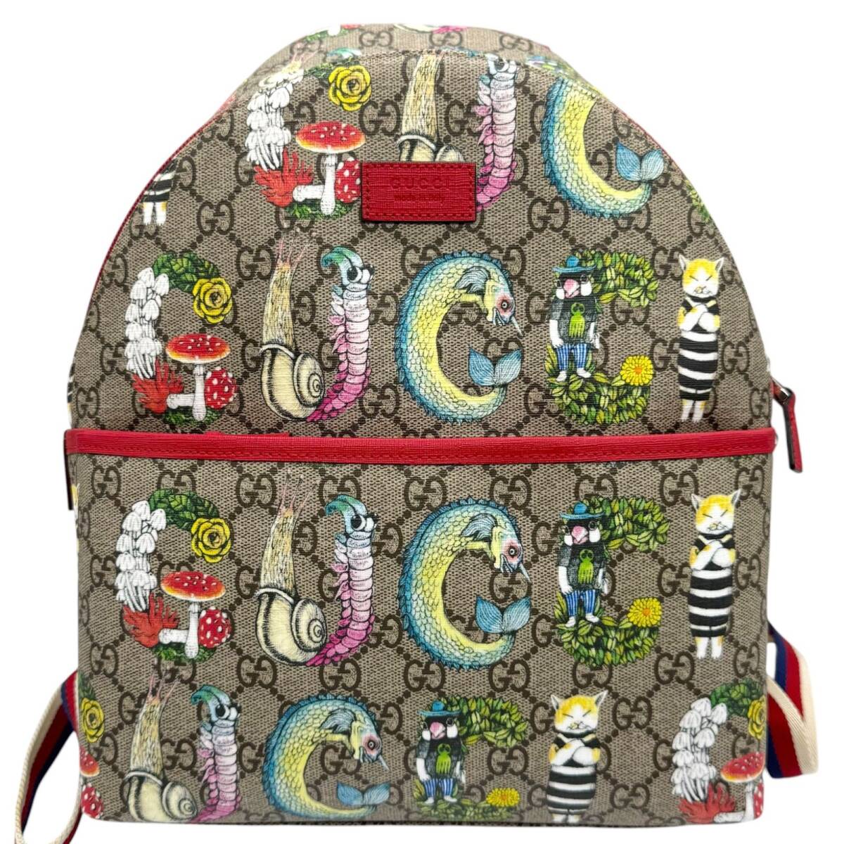 GUCCI グッチ ヒグチユウコ GGスプリーム チルドレンズ PVC リュック バックパック PVC レザー トリコロール 271327 マルチカラー 5072