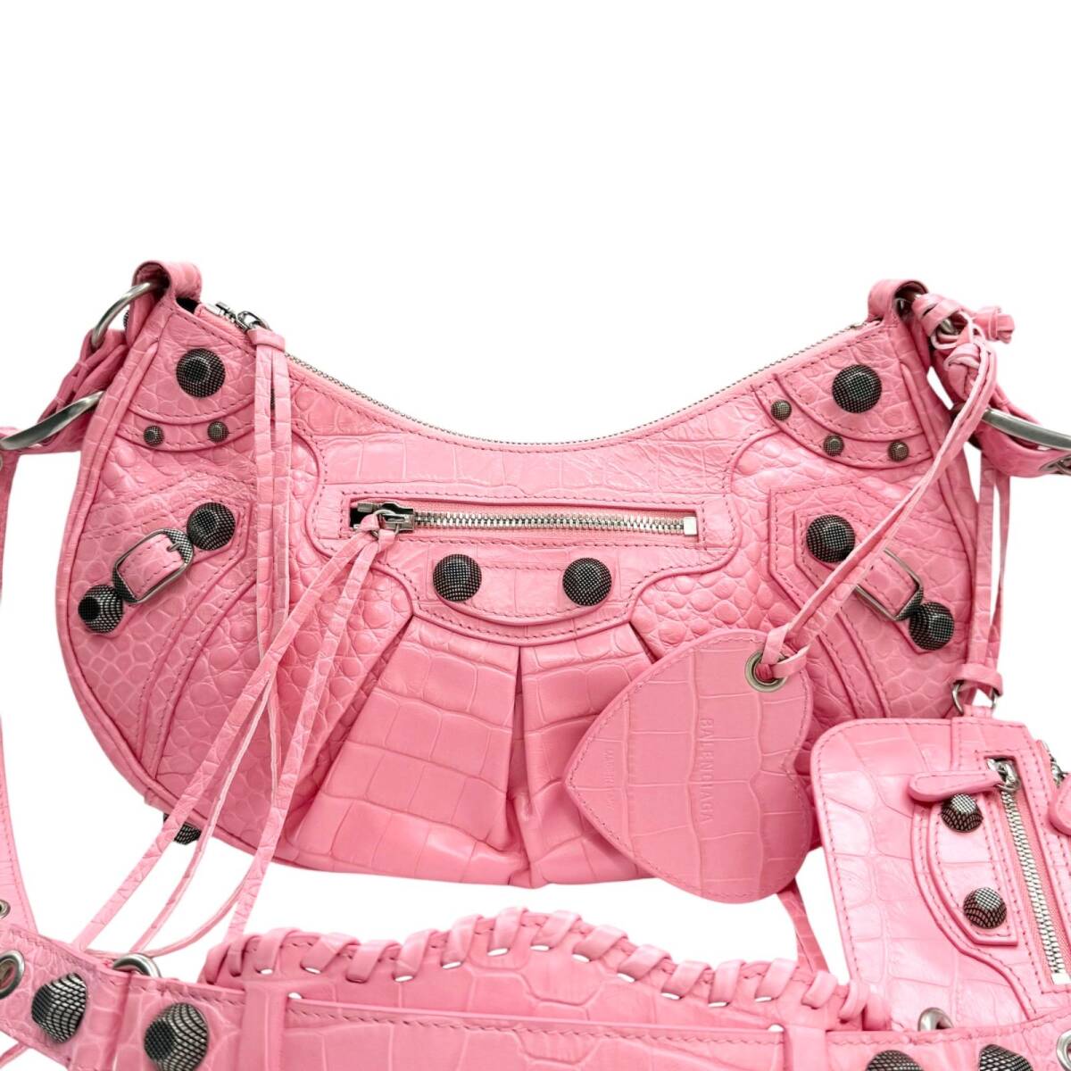 新品同様　BALENCIAGA　 バレンシアガ　ルカゴール　S　ショルダーバッグ　671307　ピンク　Le Cagole S　カゴール　Y2K　スモール　5123