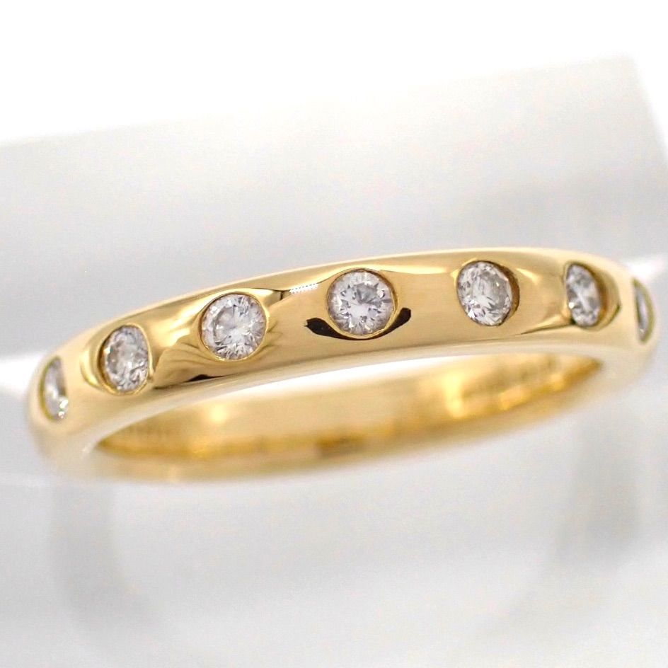 新品仕上げ済 Tiffany & Co. ティファニー 5号 スタッキングバンド 8P ダイヤモンド ダイヤ リング 750 K18 YG イエローゴールド 5007