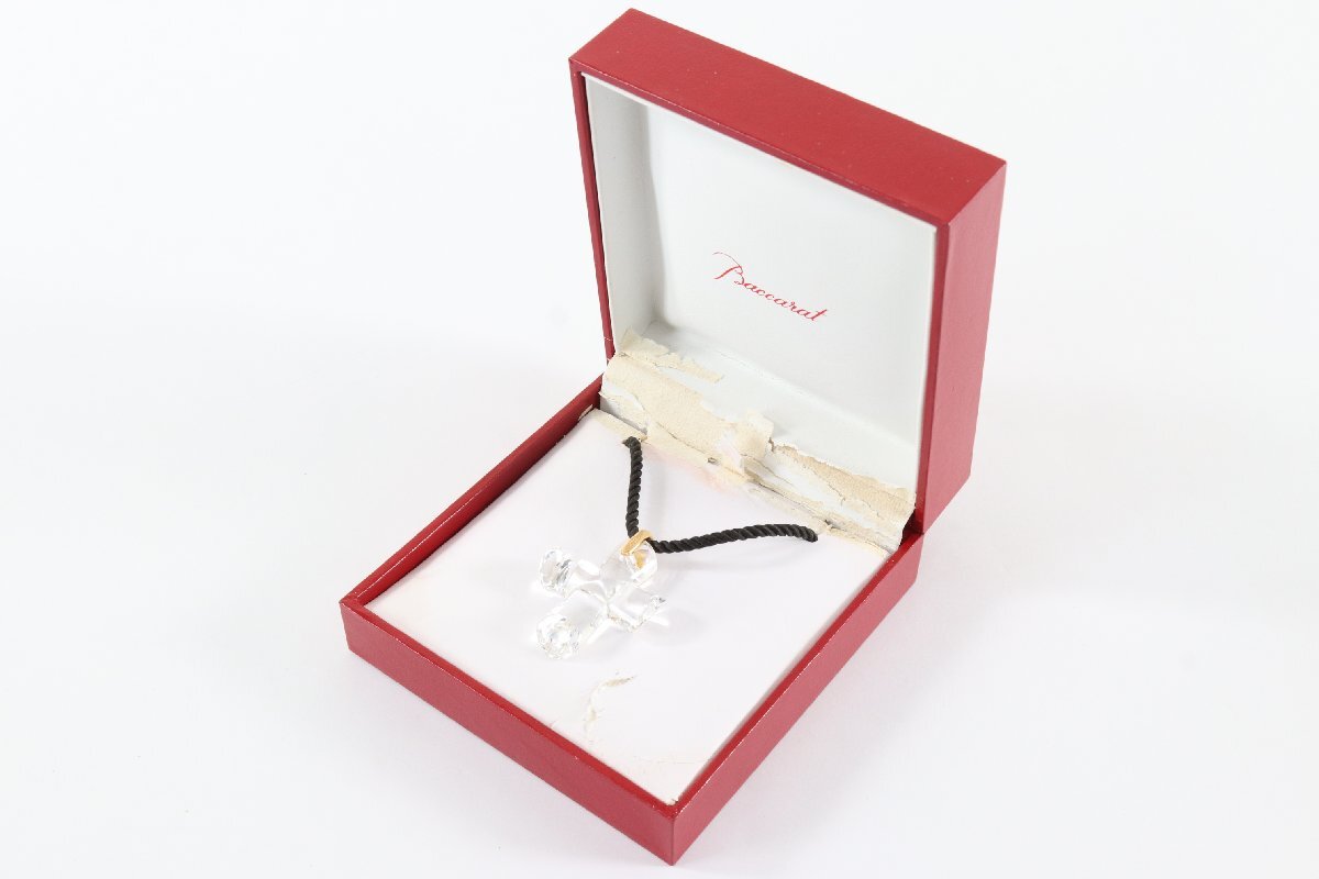 Baccarat バカラ クリスタル クロス 十字架 ペンダント ネックレス アクセサリー 箱付き 1882-AM