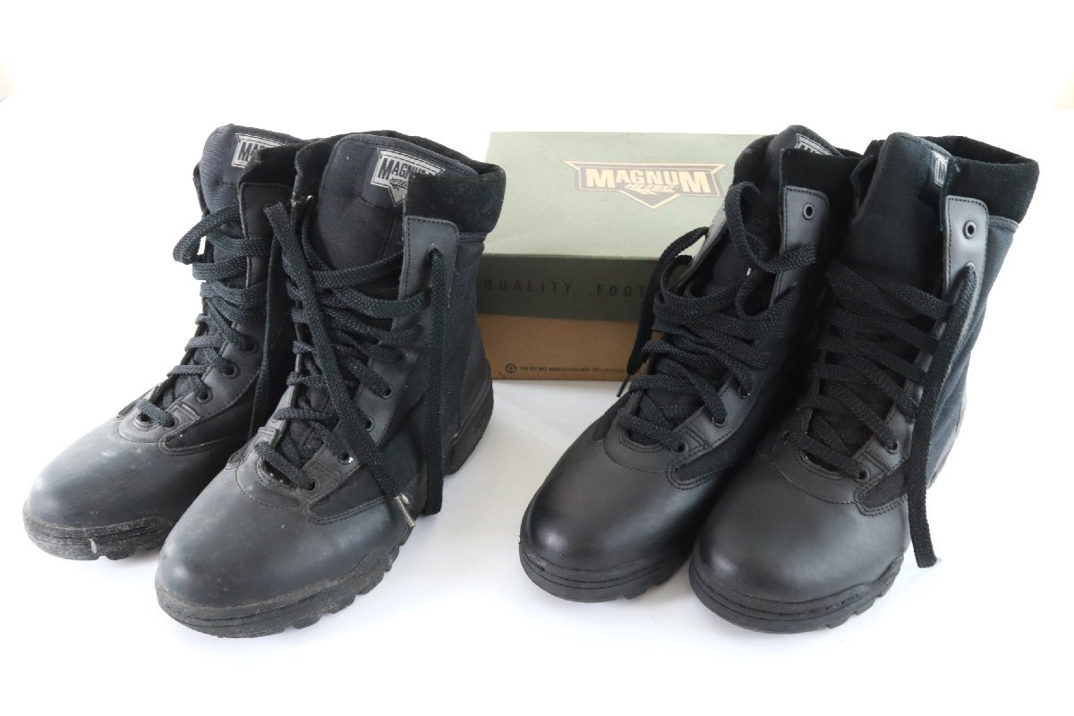 【2点】HI-TEC MAGNUM マグナム ブーツ サイズUSA9 1/2 EUR42 1/2 UK8 1/2 メンズ 紳士靴 ブラック 1964-AM